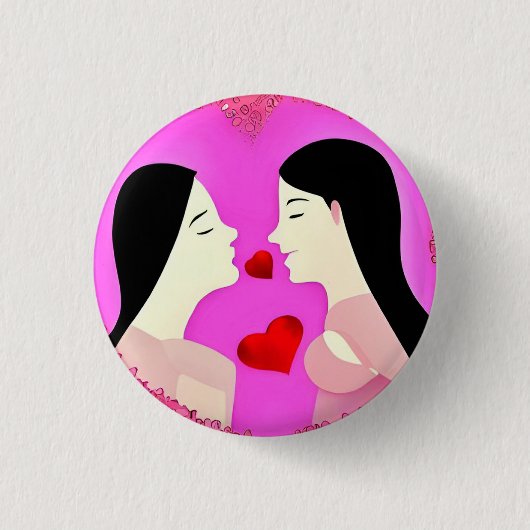 Love 3 Cm Round Badge Ronde Button 3,2 Cm (Voorkant)