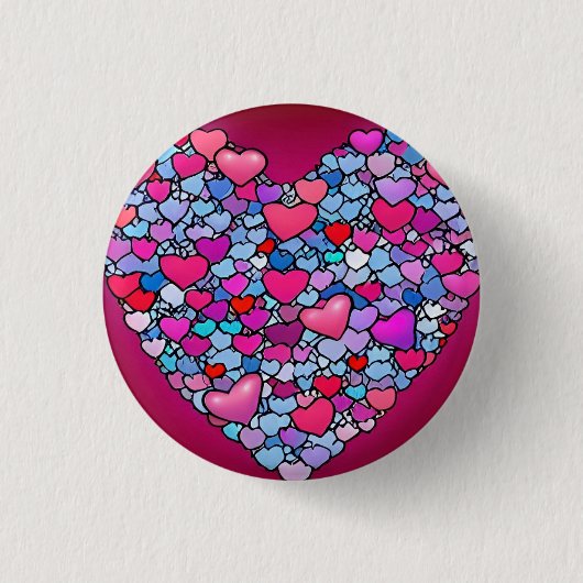 Love 3 Cm Round Badge Ronde Button 3,2 Cm (Voorkant)
