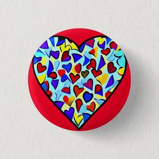 Love 3 Cm Round Badge Ronde Button 3,2 Cm (Voorkant)