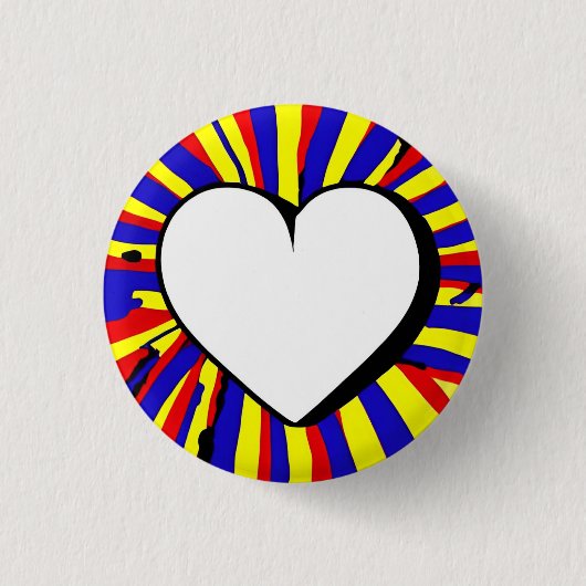 Love 3 Cm Round Badge Ronde Button 3,2 Cm (Voorkant)