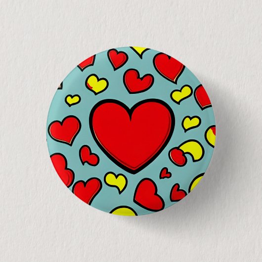 Love 3 Cm Round Badge Ronde Button 3,2 Cm (Voorkant)
