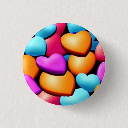 Love 3 Cm Round Badge Ronde Button 3,2 Cm (Voorkant)