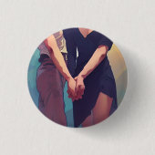 Love 3 Cm Round Badge Ronde Button 3,2 Cm (Voorkant)