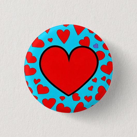 Love 3 Cm Round Badge Ronde Button 3,2 Cm (Voorkant)