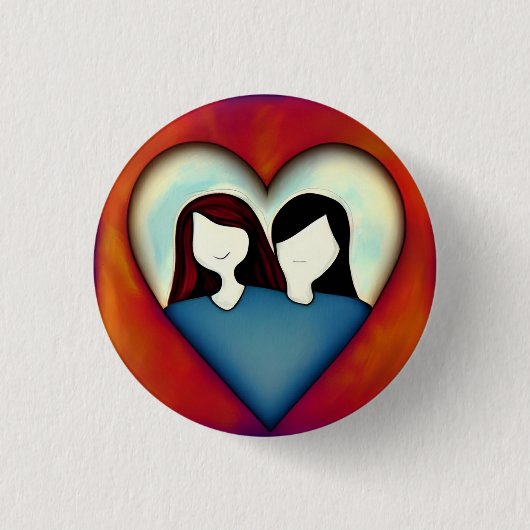 Love 3 Cm Round Badge Ronde Button 3,2 Cm (Voorkant)