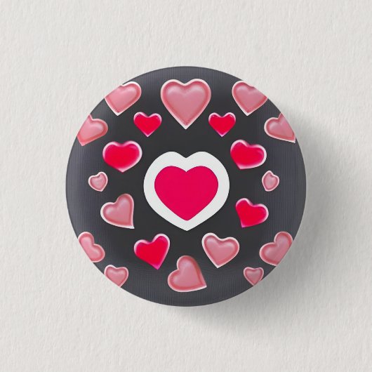 Love 3 Cm Round Badge Ronde Button 3,2 Cm (Voorkant)