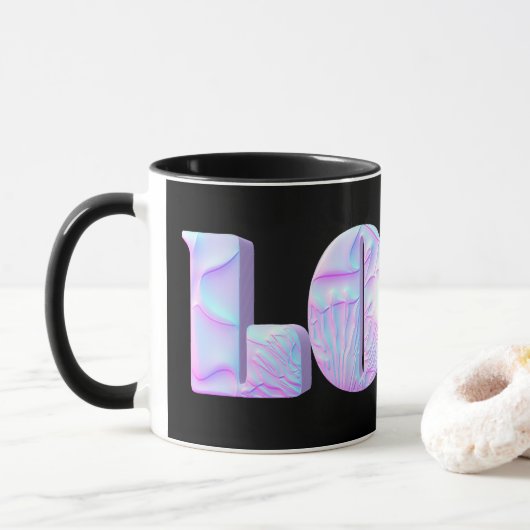 LOVE 3D-ontwerp, Grafisch, Uniek, Cool Mok (Met donut)