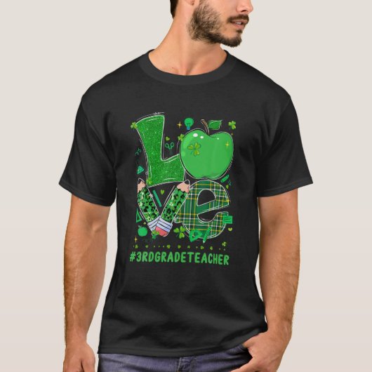 LOVE 3RD-docent Apple Pencil St Patricks Da T-shirt (Voorkant)