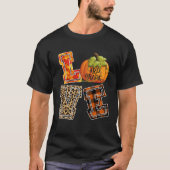 Love 3rd Grade Leopard Happy Fall Y all Autumn Tea T-shirt (Voorkant)
