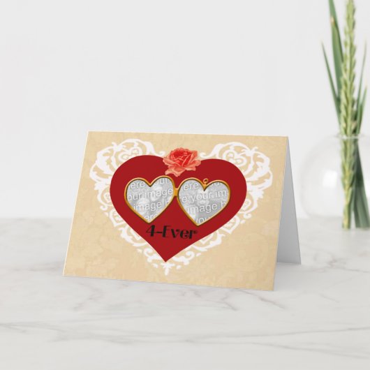 Love 4 Ever Locket Card Feestdagen Kaart (Voorkant)