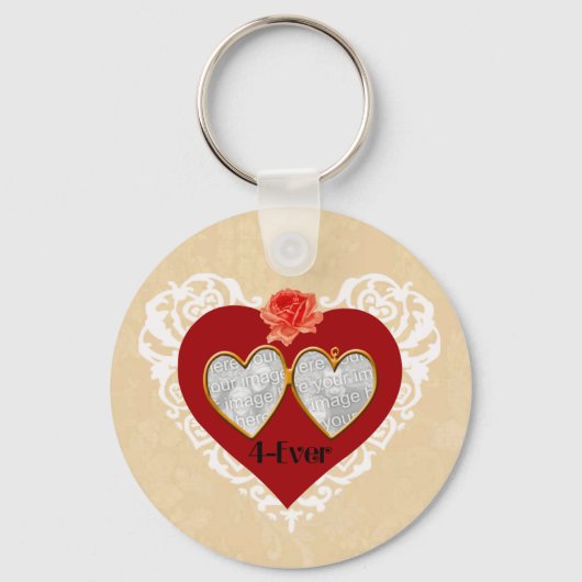 Love 4 Ever Locket Sleutelhanger (Voorkant)