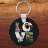 LOVE - 4 paar/serie foto-inkuilplaat Sleutelhanger (Voorkant)