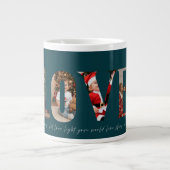Love 4 photo modern minimal personalised gift coff grote koffiekop (Voorkant)
