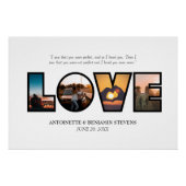 LOVE 4 Photo Simple Modern Quote Perfect Poster (Voorkant)