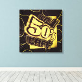 Love 50's Cafe - Ingewikkeld Canvas Afdruk (Insitu (Houten vloer))