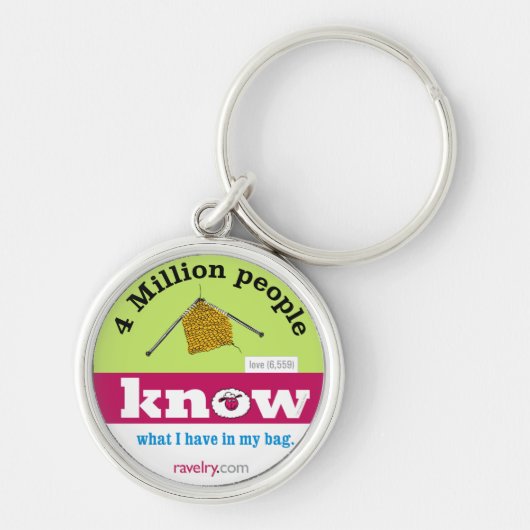 Love 6.559 Ravelry KNIT premium sleutelhanger (Voorkant)