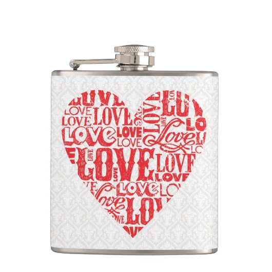 Love 6 Wrapped Flask Heupfles (Voorkant)