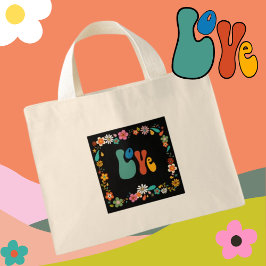 LOVE 70's botanisch met persoonlijke voorkeur, opt Mini Tote Bag