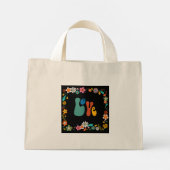 LOVE 70's botanisch met persoonlijke voorkeur, opt Mini Tote Bag (Achterkant)