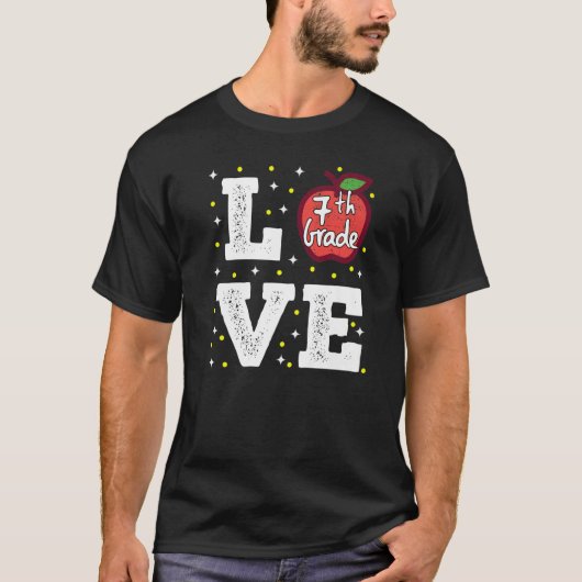 Love 7e Grade Back to School 2022 7e Grade T-shirt (Voorkant)