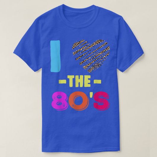 Love 80s Disco Music Leopard Heart T-shirt (Design voorkant)