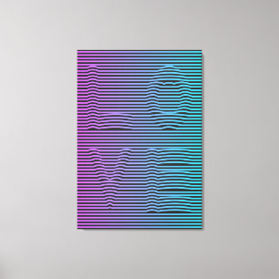 LOVE 80s Neon Style Canvas Afdruk