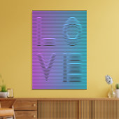 LOVE 80s Neon Style Canvas Afdruk (Insitu (Woonkamer))