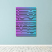 LOVE 80s Neon Style Canvas Afdruk (Insitu (Houten vloer))