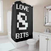 Love 8 Bits Douchegordijn (In situ)
