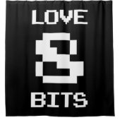 Love 8 Bits Douchegordijn (Voorkant)