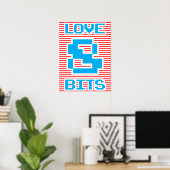 Love 8 Bits Poster (Thuiskantoor)