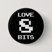 Love 8 Bits Ronde Button 5,7 Cm (Voorkant)