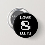 Love 8 Bits Ronde Button 5,7 Cm (Voorkant /achterkant)