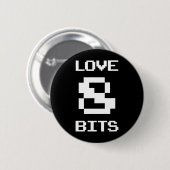 Love 8 Bits Ronde Button 5,7 Cm (Voorkant /achterkant)