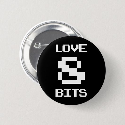 Love 8 Bits Ronde Button 5,7 Cm (Voorkant /achterkant)