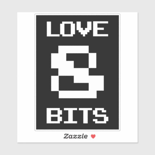 Love 8 Bits Sticker (Vel)