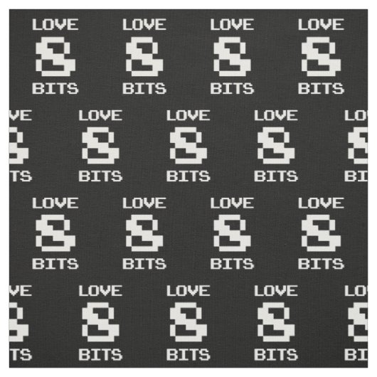Love 8 Bits Stof (Swatch)