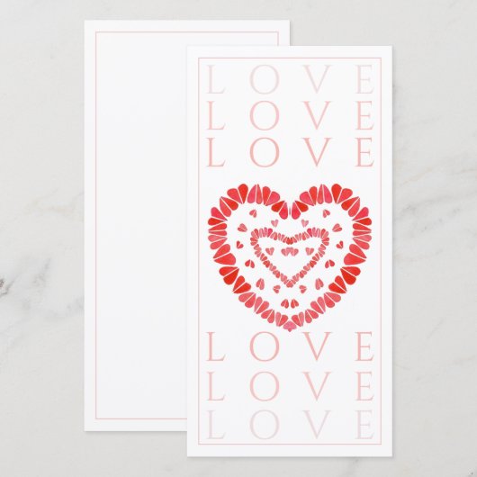 LOVE 8x4 Vouwkaart Kaart (Voorkant / Achterkant)