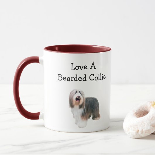 Love A Bearded Collie Mok (Met donut)
