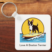 Love A Boston Terrier Dog Sleutelhanger (Voorkant)