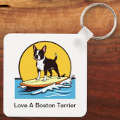 Love A Boston Terrier Dog Sleutelhanger (Achterkant)