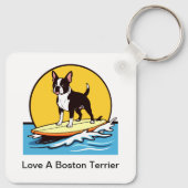 Love A Boston Terrier Dog Sleutelhanger (Achterkant)