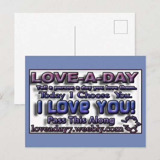 Love-a-Day Post Kaarten (Voorkant / Achterkant)