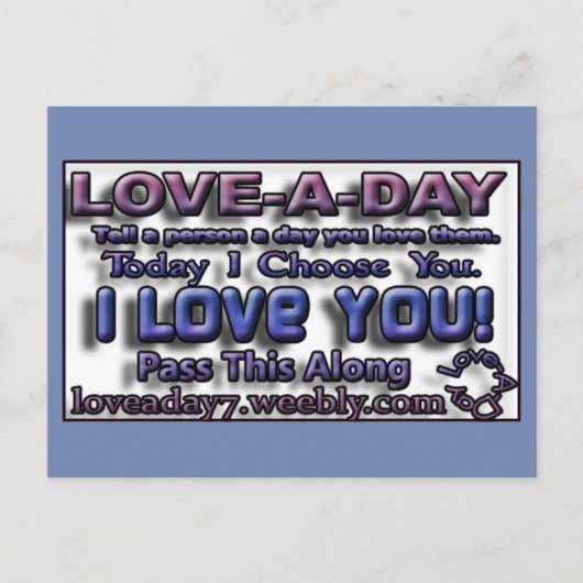 Love-a-Day Post Kaarten (Voorkant)
