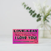 Love A Day Visitekaartje (Staand voorkant)