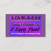 Love-a-Day Visitekaartjes (Voorkant)