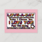 Love-a-Day Visitekaartjes (Achterkant)