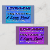 Love-a-Day Visitekaartjes (Voorkant / Achterkant)