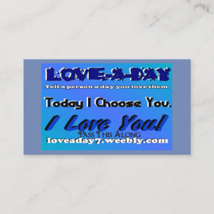 Love-a-Day Visitekaartjes