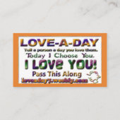 Love-a-Day Visitekaartjes (Achterkant)